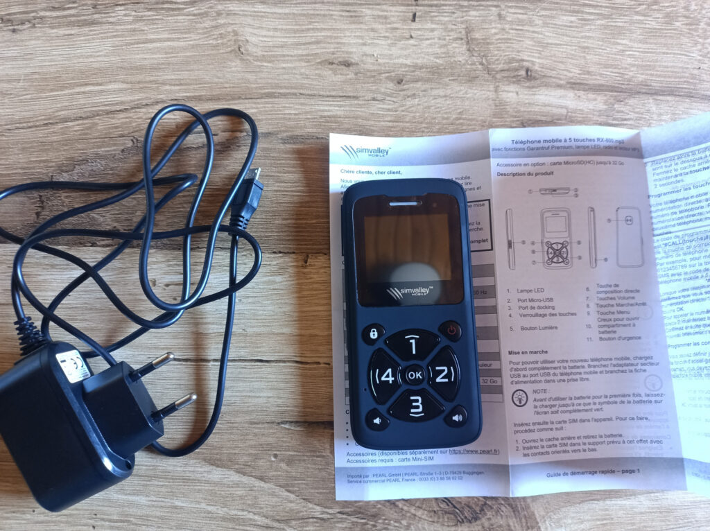 face avant téléphone mobile simvalley