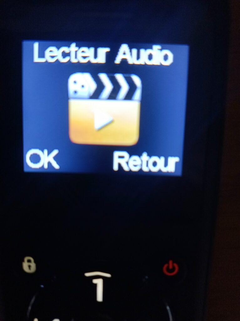 option lecteur audio téléphone mobile