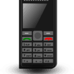 illustration d'un téléphone mobile classique  à clavier à touches 